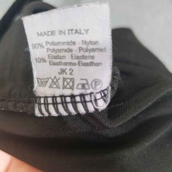 JOHN GALT Womens Crop Tank Top OS Black Velvet Italy V-Neck Goth Witch Punk Sexy - Picture 6 of 8